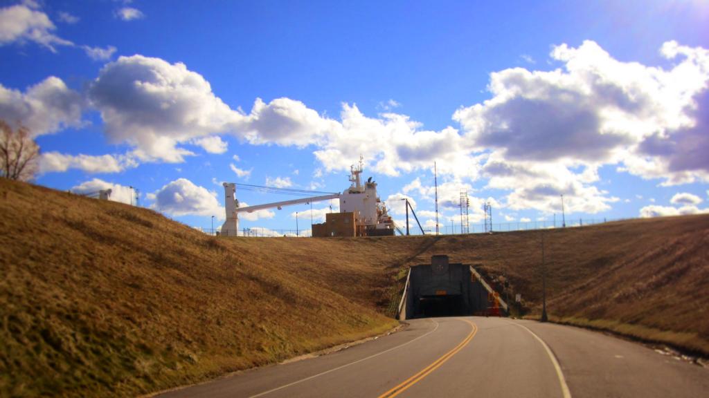 Photo: Have you ever driven under a 28,500 ton Seawaymax ship?