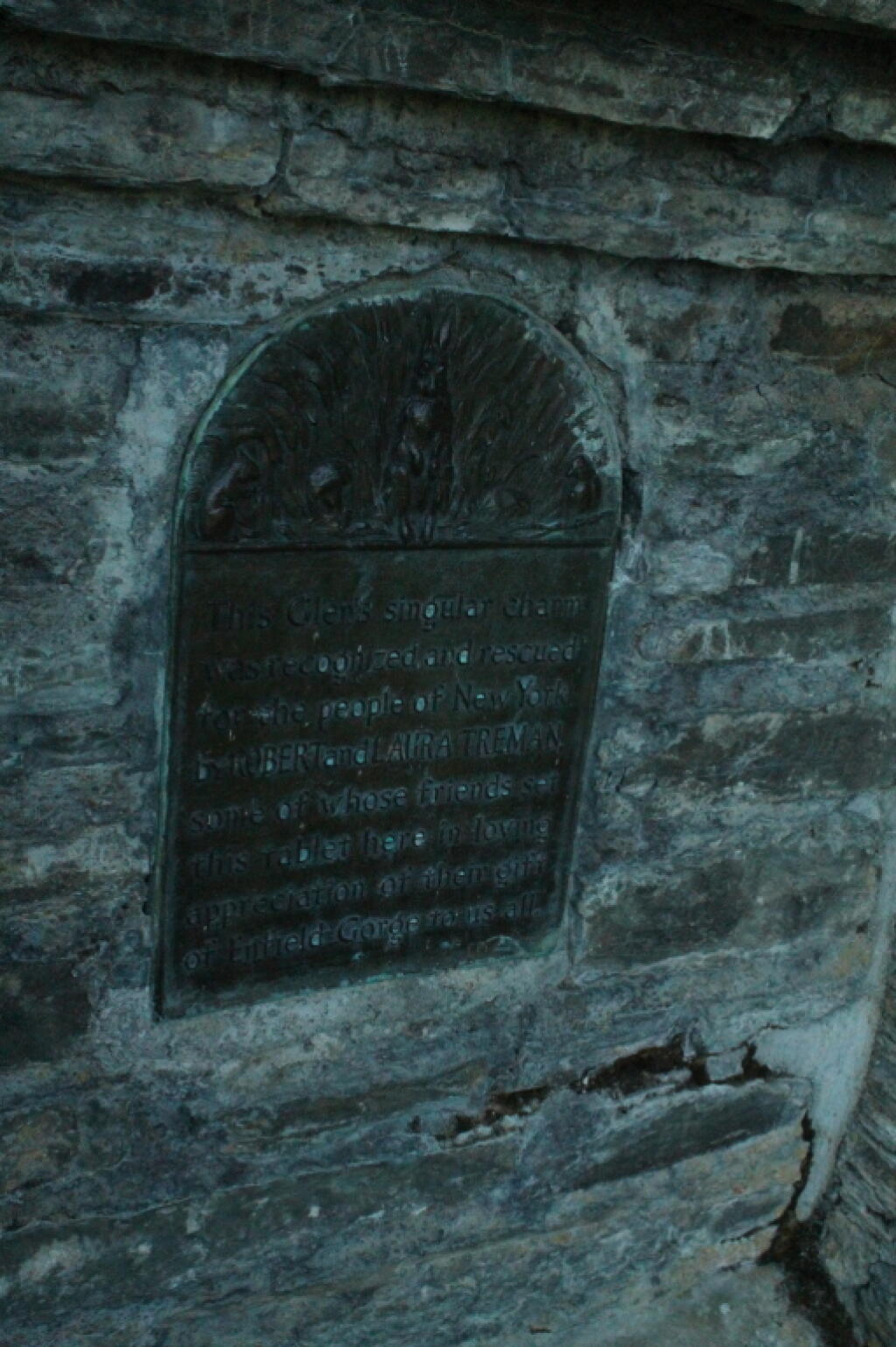 Photo: CCC Marker on Cliffside Stairs