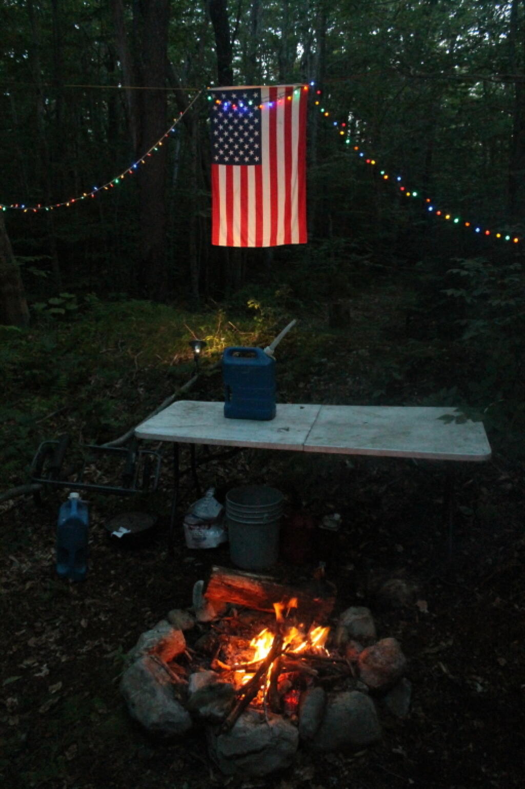 Photo: Fire and Flag