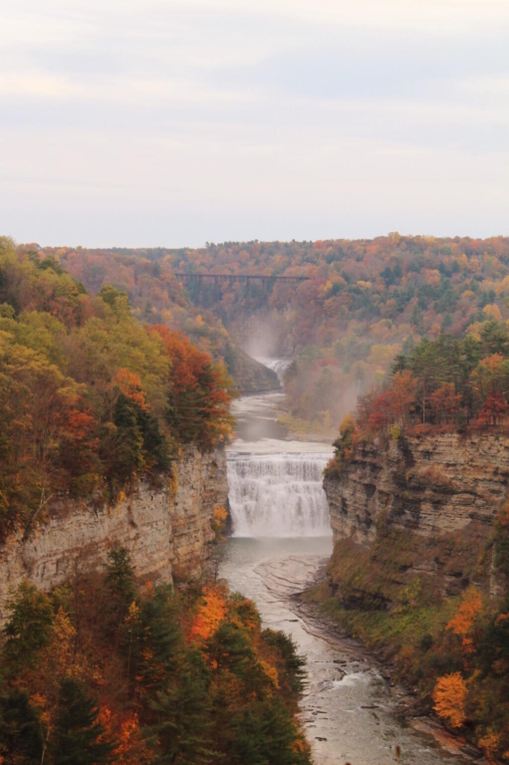 Photo: Middle and Upper Falls from Inspiration Point Photo: Middle and Upper Falls from Inspiration Point