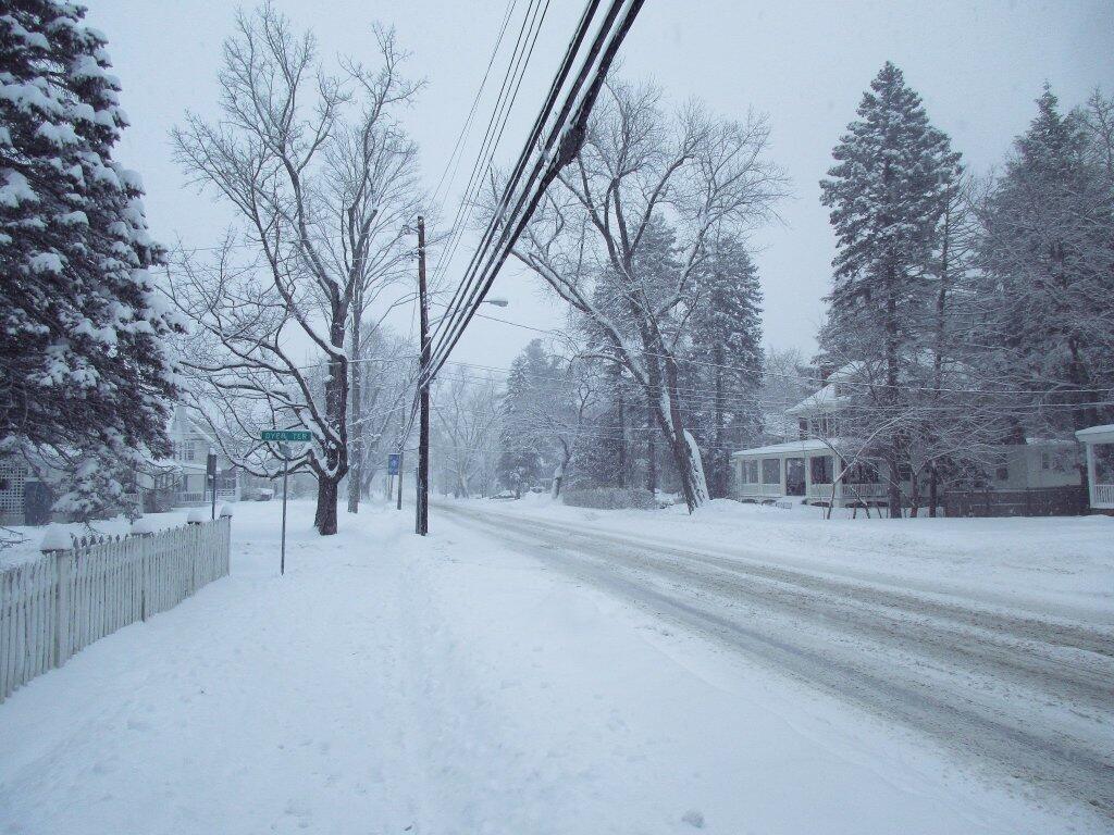Photo: Skiing Along Delaware Avenue