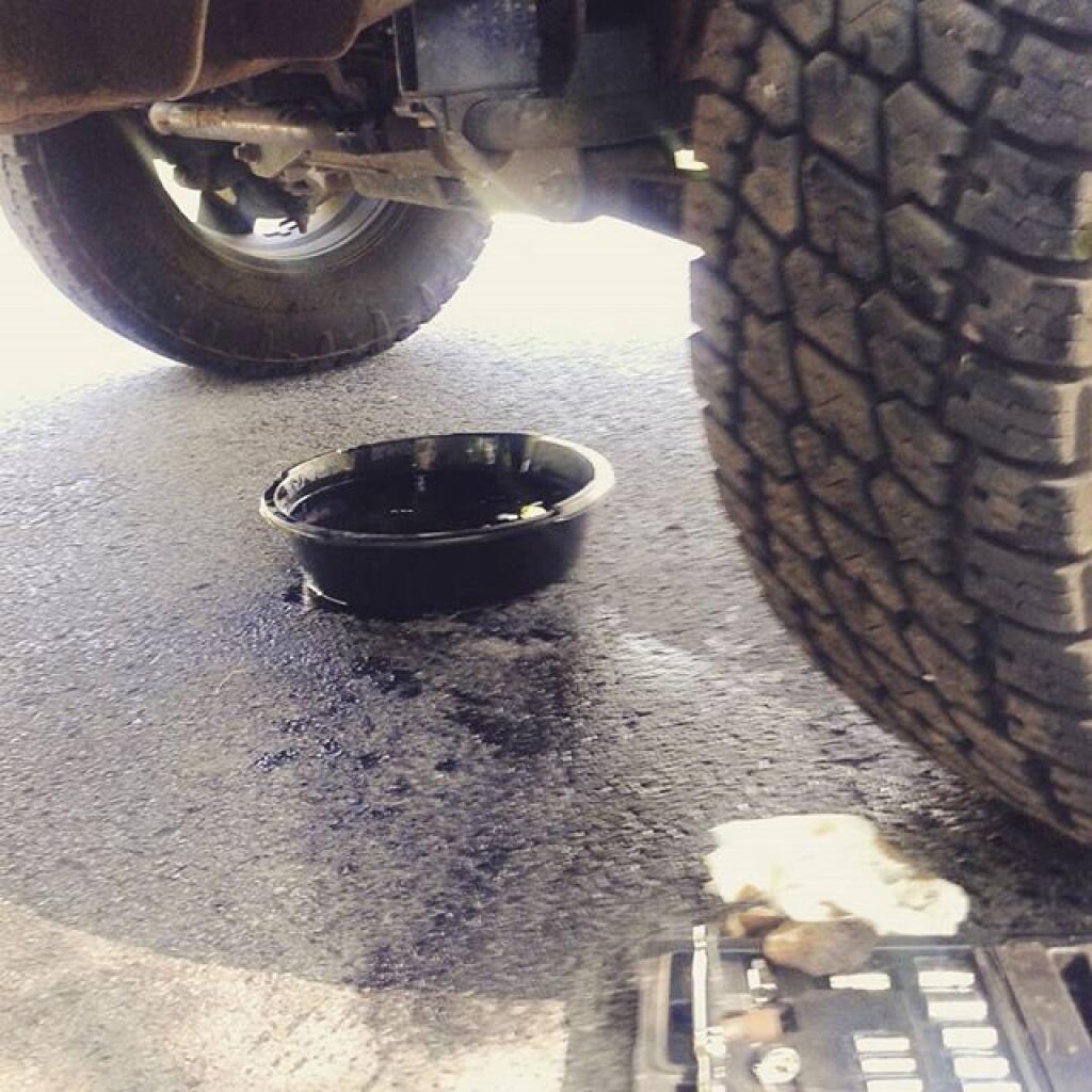 Photo: My goal when changing oil is to spill less on the ground then the Exxon Valdez