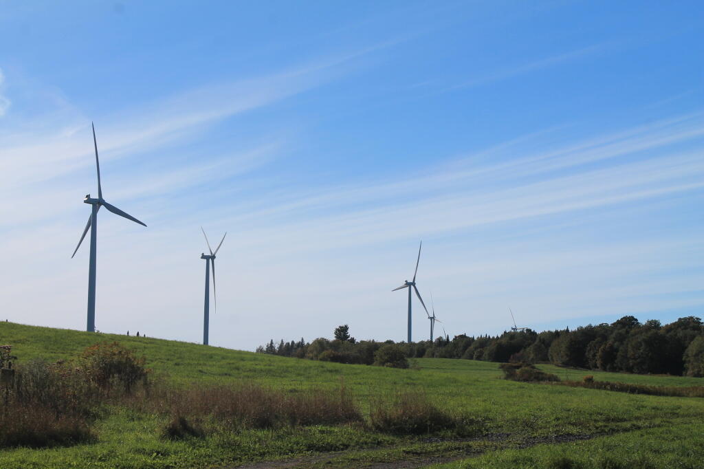 Photo: Wind Turbines Along The Ridge
