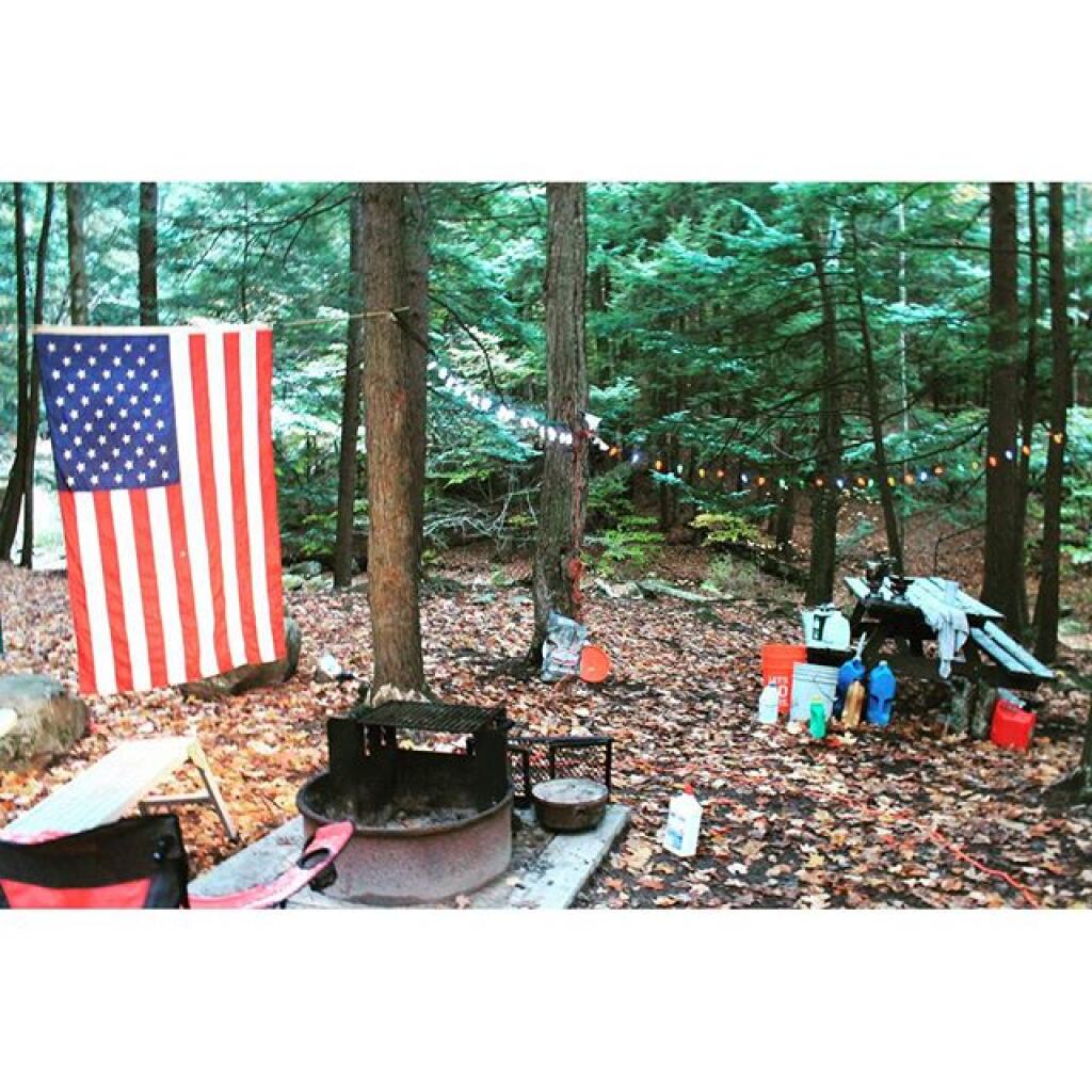 Photo: Cold start at camp this morning