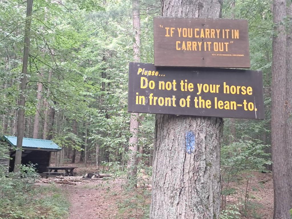 Photo: Due not tie your horse to the Leanto