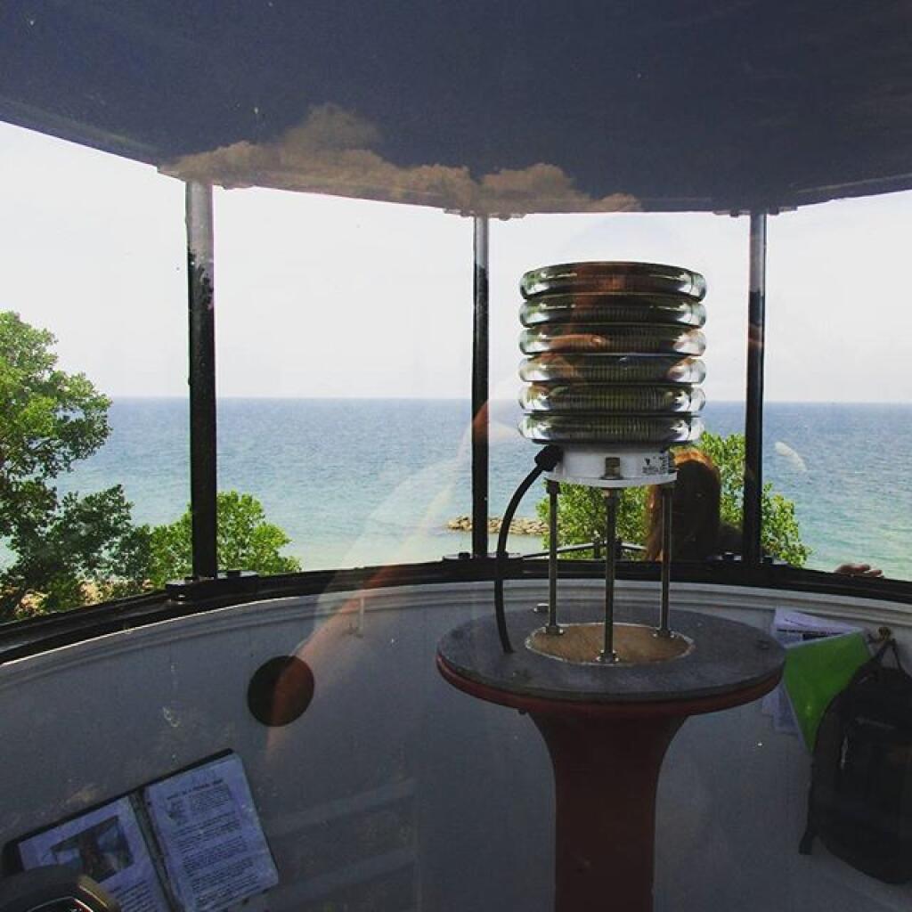 Photo: Modern beacon in Presque Isle Lighthouse