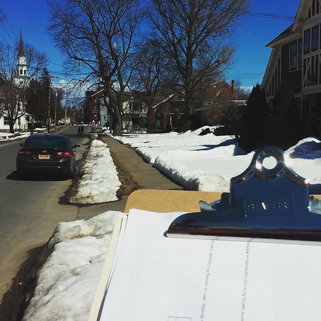 Photo: Collecting Signatures for Anthony Brindisi for Congress