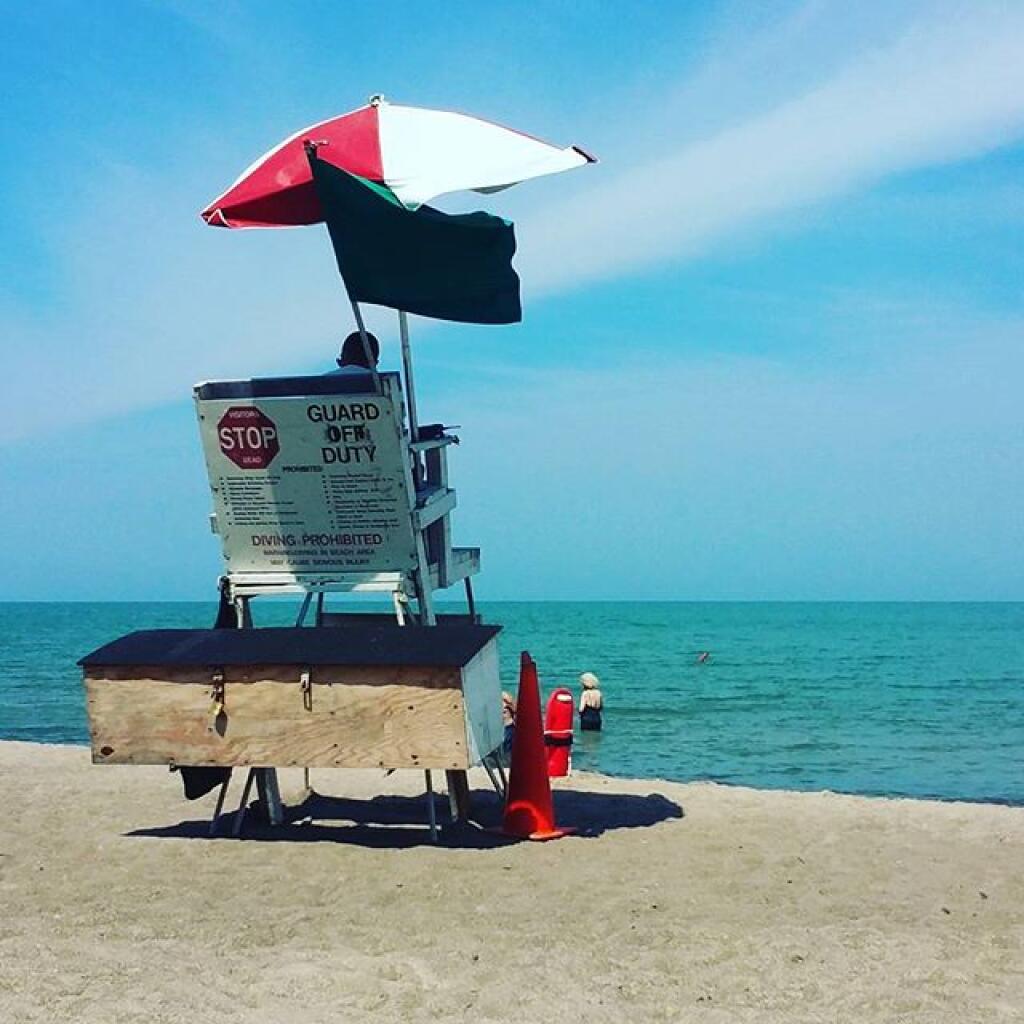 Photo: Bundy Beach is much too calm today