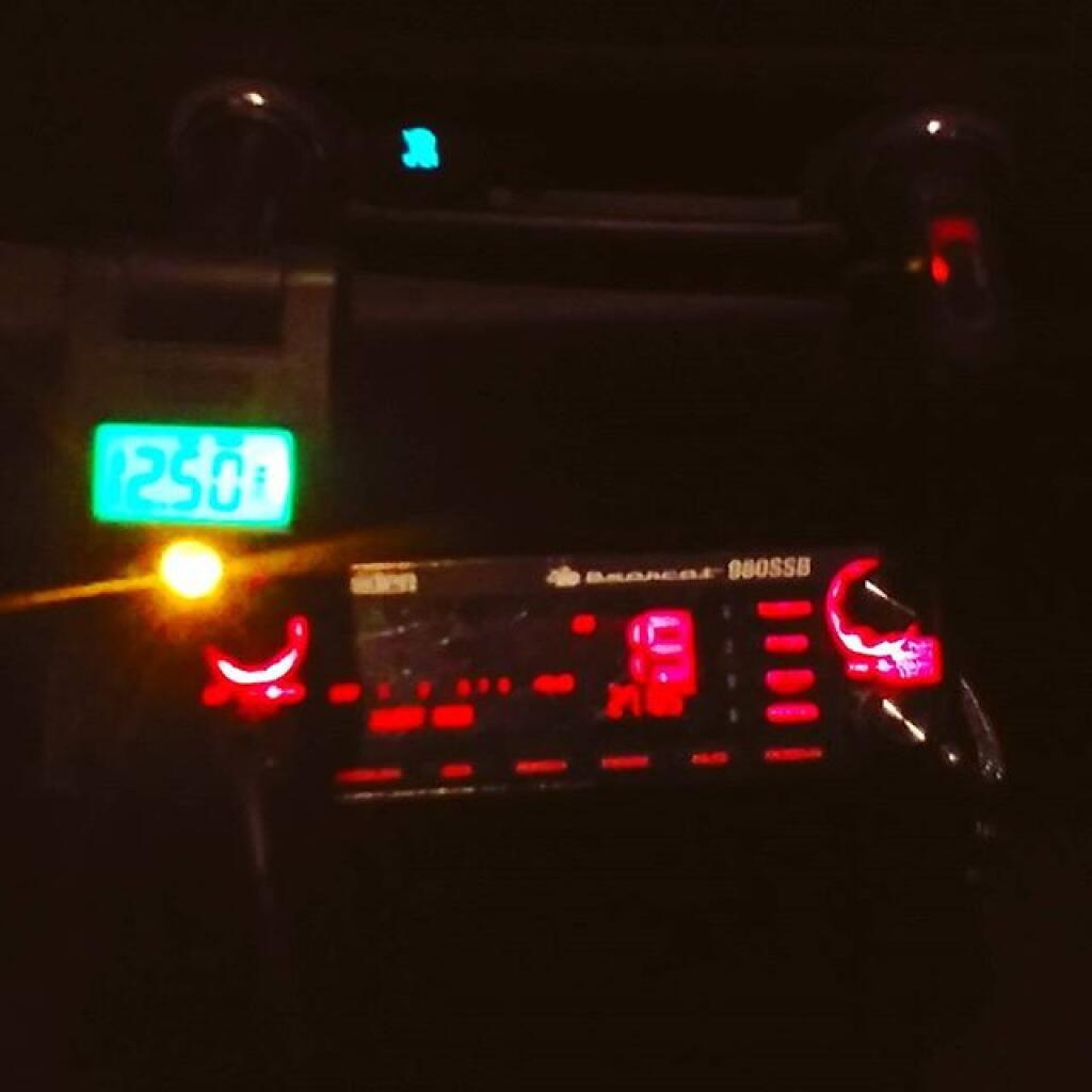Photo: My idea of festive decorations. Turn the CB radio colors to red