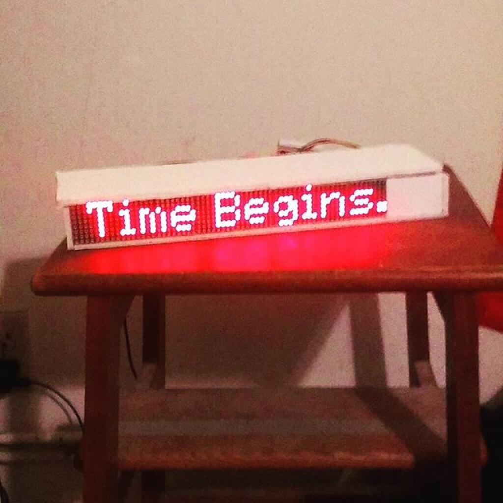 Photo: VMS that I built can display many different messages and countdowns