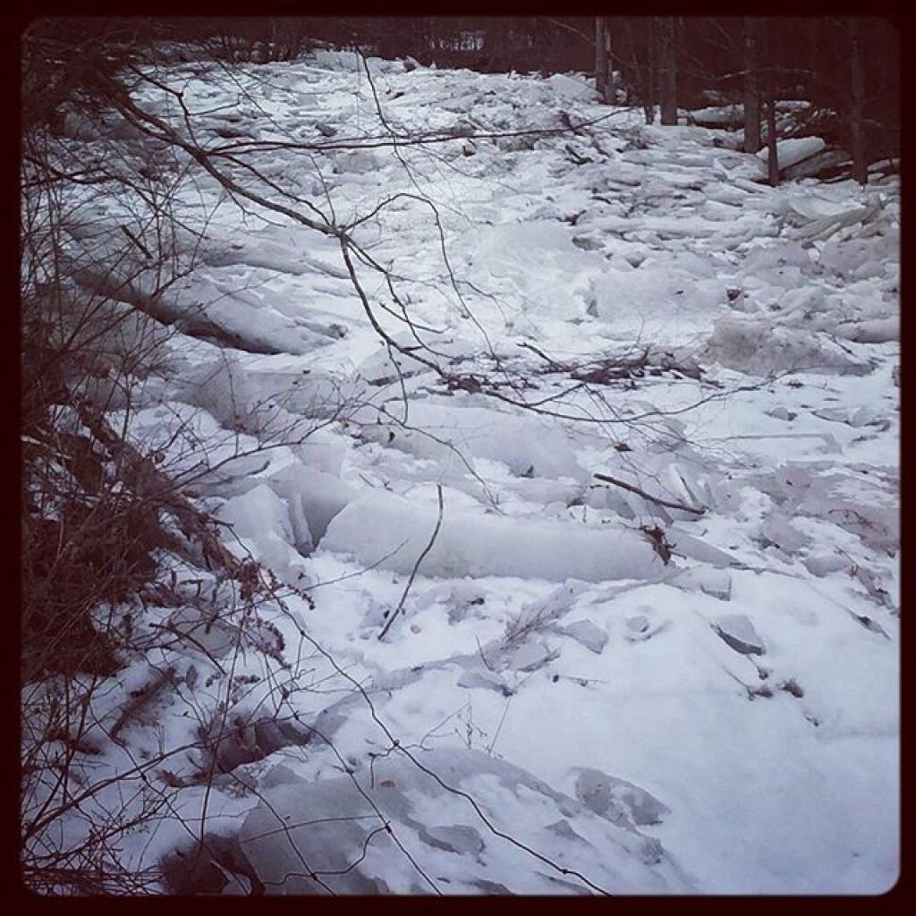 Photo: Ice jam at my parents house