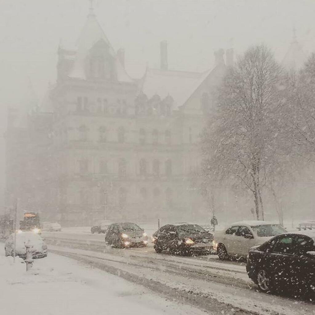 Photo: Yesterday during the snow storm