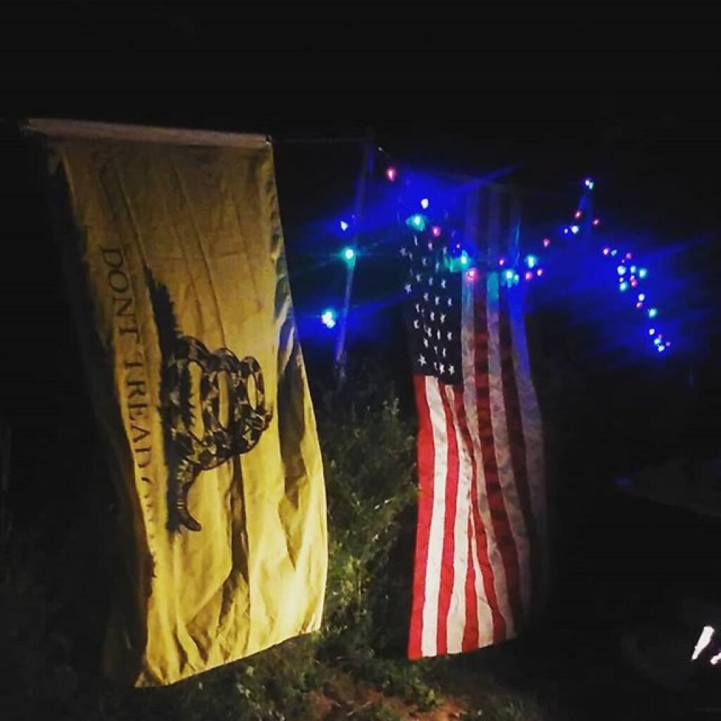 Photo: Flags and lights