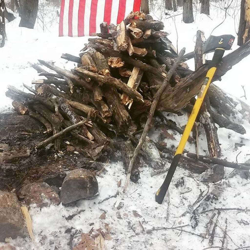Photo: Wood mountain...warms you two different ways