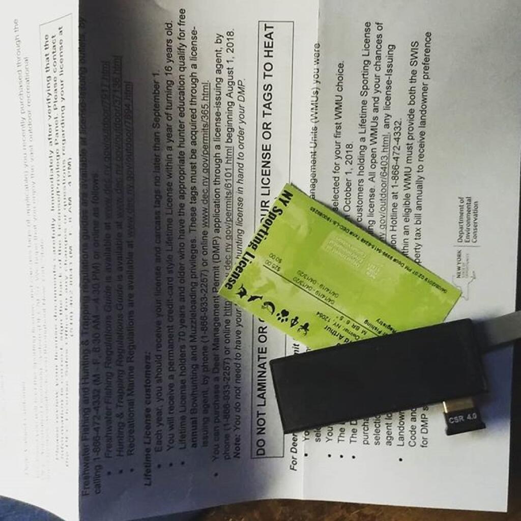 Photo: Rather than go to DEC World Headquarters at 625 Broadway I ordered my fishing license online