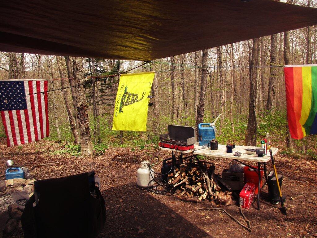 Photo: Hung A Tarp Up For A While