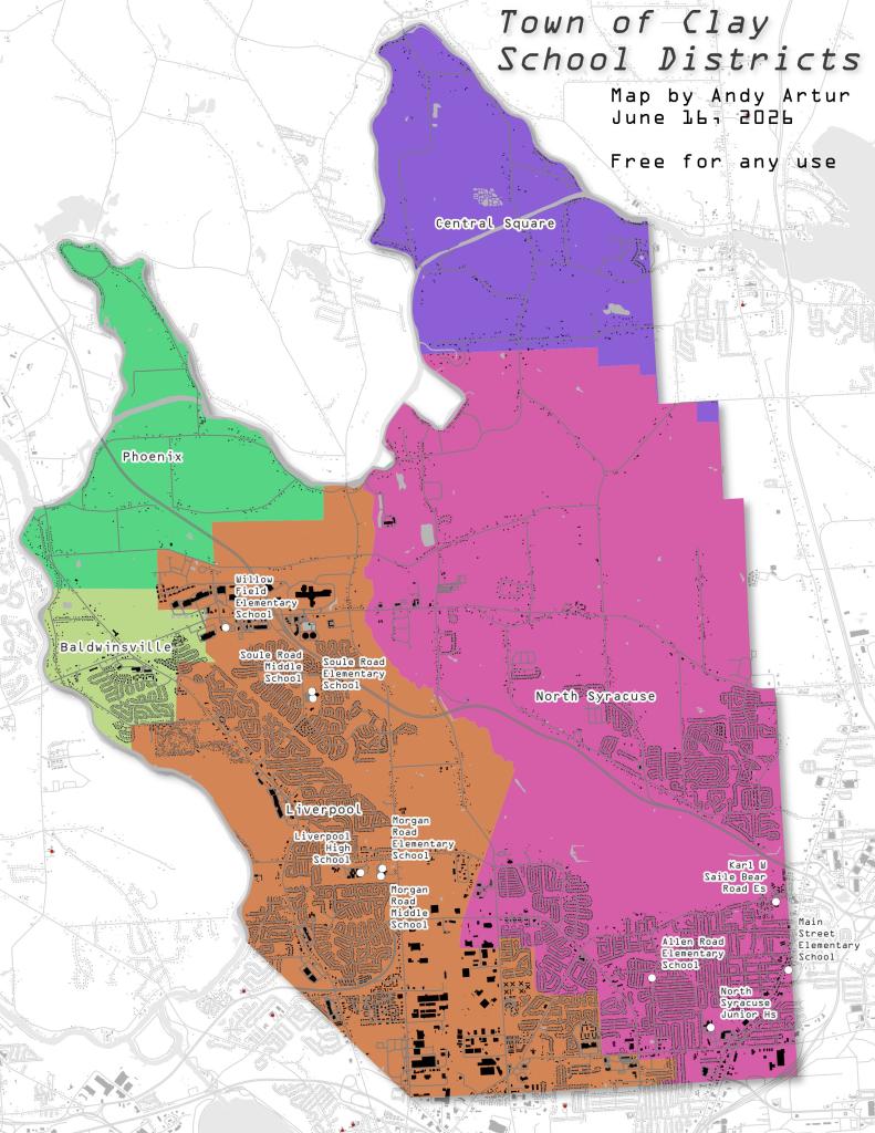 Thematic Map: Town of Clay School Districts Thematic Map: Town of Clay School Districts