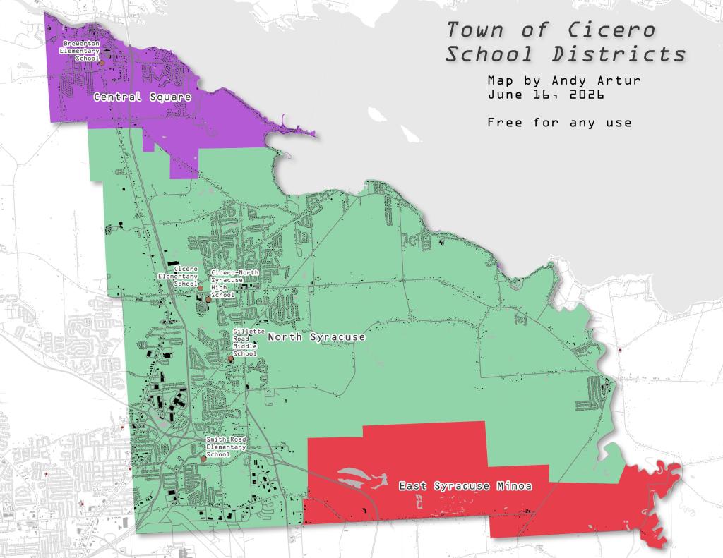 Thematic Map: Town of Cicero School Districts Thematic Map: Town of Cicero School Districts