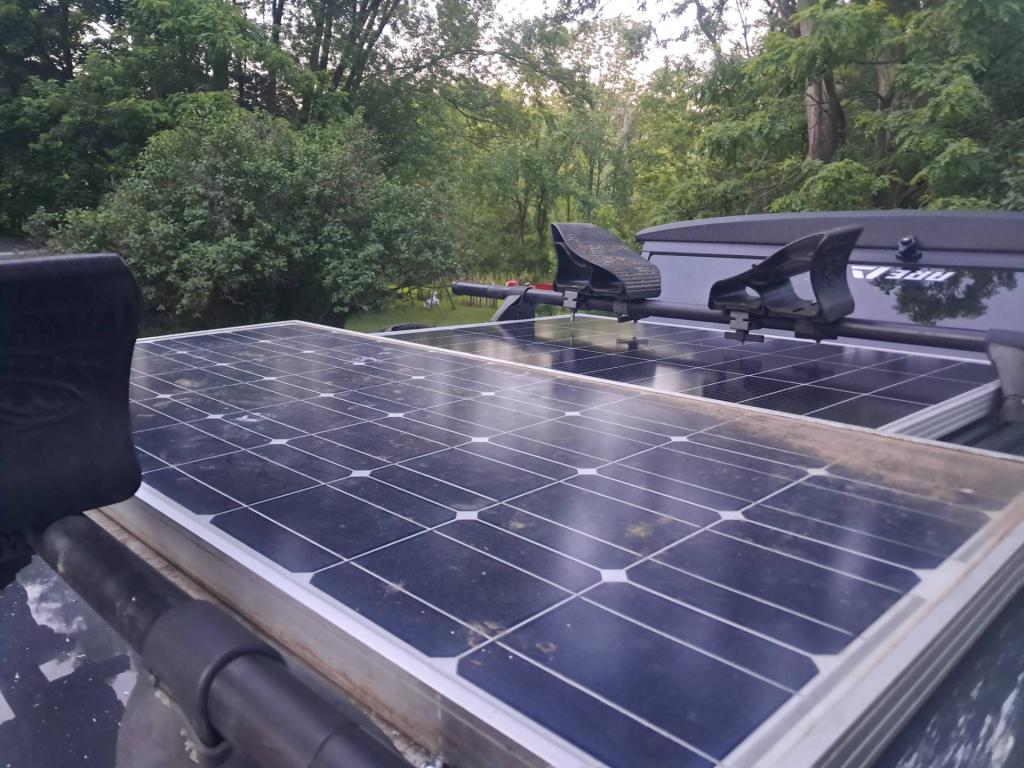 Photo: Finally solar panels are mounted on the new rig