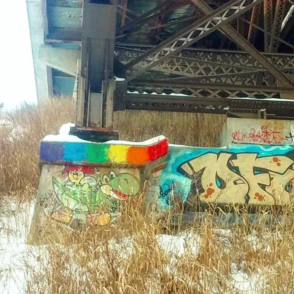 Photo: Colorful Thruway Bridge