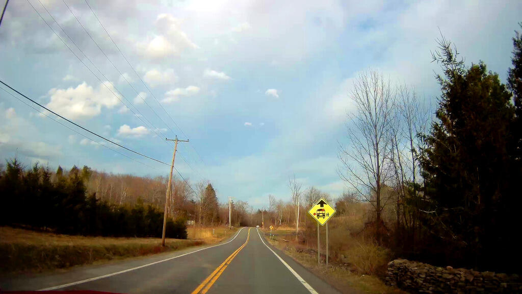 Photo: School Bus Stop Ahead