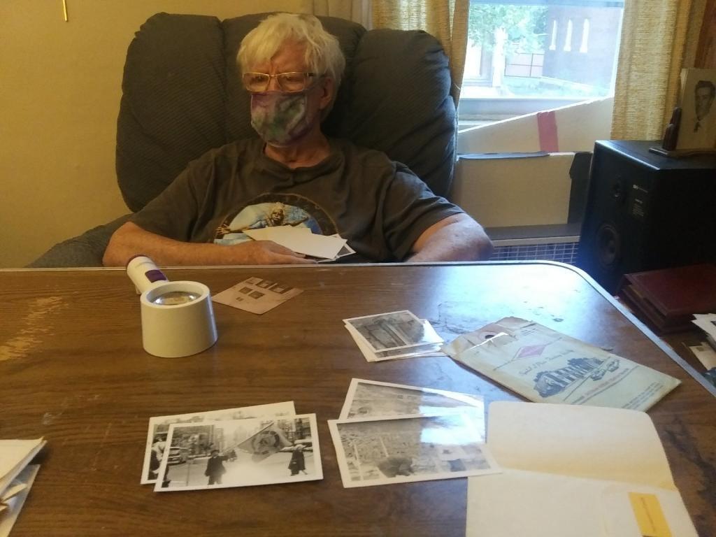 Photo: Looking at old photos 🖼 with John Wolcott