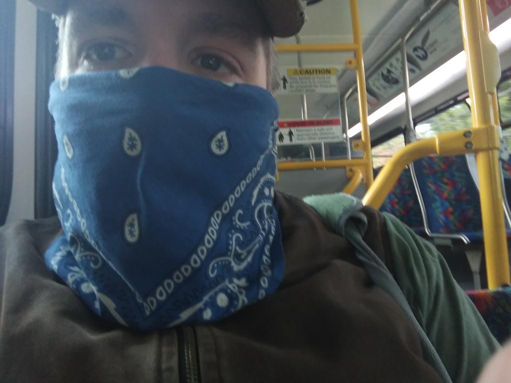 Photo: First bus ride to work since the pandemic