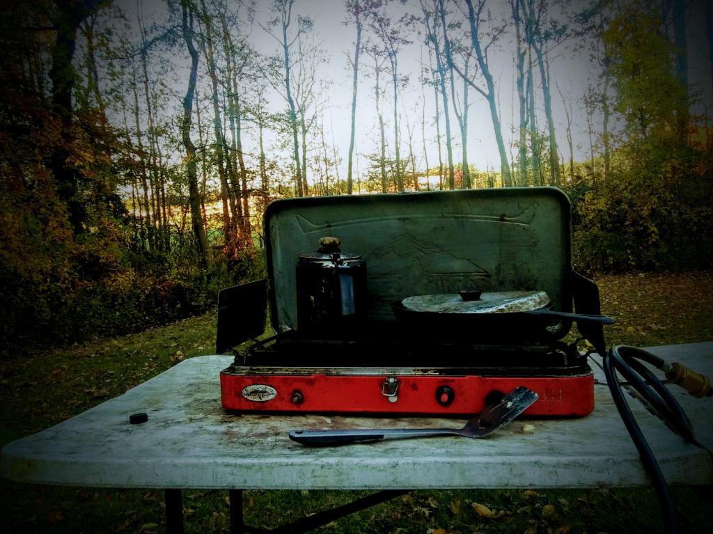 Photo: Making breakfast yesterday