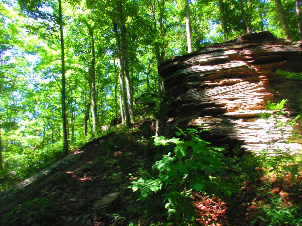 Photo: Ledge down to Chimney Rock